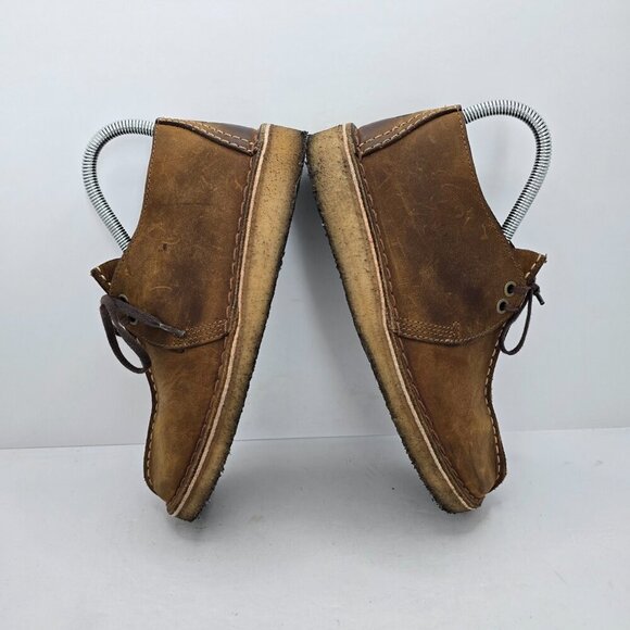 Clarks | Desert Trek brown leather boho gumsole shoes | WMS 7 - Picture 8 of 10